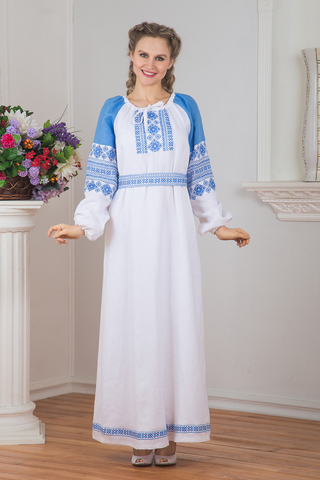 Платье Репейник счастья (белое)