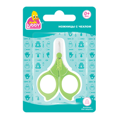 Ножницы с чехлом, от 0 мес., безопасный пластик, нержавеющая сталь (стандарт)