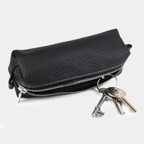 Ключница Coffre из кожи теленка, черного цвета