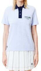 Женское поло Lacoste Roland Garros Edition Terry Knit Tennis Polo Shirt - light blue/navy blue