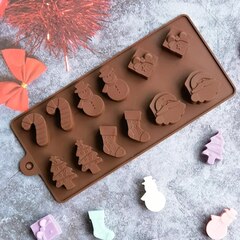 Форма для шоколада Новый год 12 ячеек