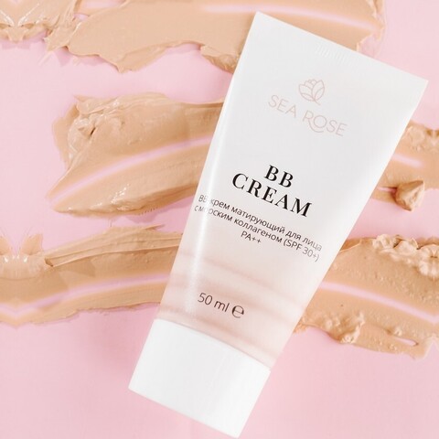 ВВ-крем для лица SPF30+ Матирующий с морским коллагеном 50 мл | Sea Rose