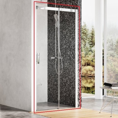 Дверь душевая раздвижная в нишу 120х195 см левая Ravak Matrix MSD2-120 L 0WLG0100Z1