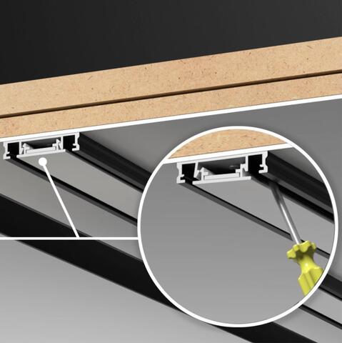 135194 SHINO NT23 000 белый Низковольтный накладной шинопровод 1м, заглушки в комплекте IP20 48V SMAL