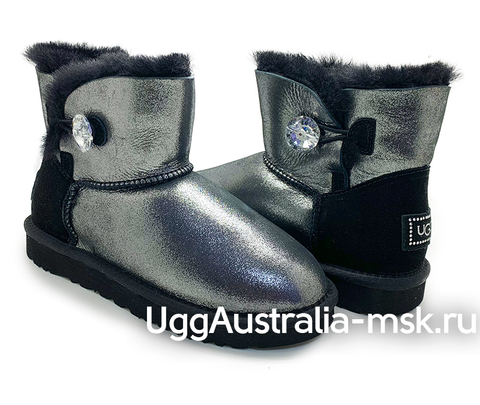 UGG MINI BAILEY BUTTON Glitter Black