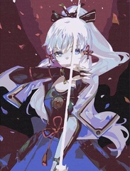 Картина по номерам Геншин Аяка