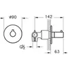 VitrA A49285EXP Набор встроенной душевой системы Origin на 3 направления, медь