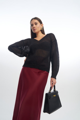 Джемпер из мохера SOPHI черного цвета