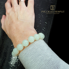Браслет "Классика". Буромский нефрит. 12мм