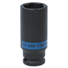 KING TONY (443525M) Головка торцевая ударная глубокая шестигранная 1/2", 25 мм