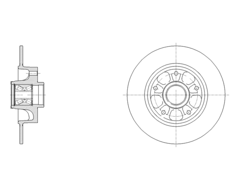 Диск тормозной G-brake  GR-03289 (с подшипником)