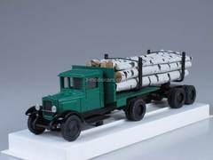 ZIS-5 Timber trailer biaxial with forest birch LOMO-AVM 1:43