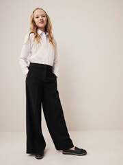 Брюки школьные с высокой талией для девочки Next Q76-908, Черный