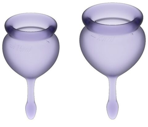 Набор фиолетовых менструальных чаш Feel good Menstrual Cup - Satisfyer 4002101