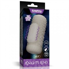 Мастурбатор-насадка с вибрацией Lovetoy Knights Ring Drip (13,5*5,5 см)