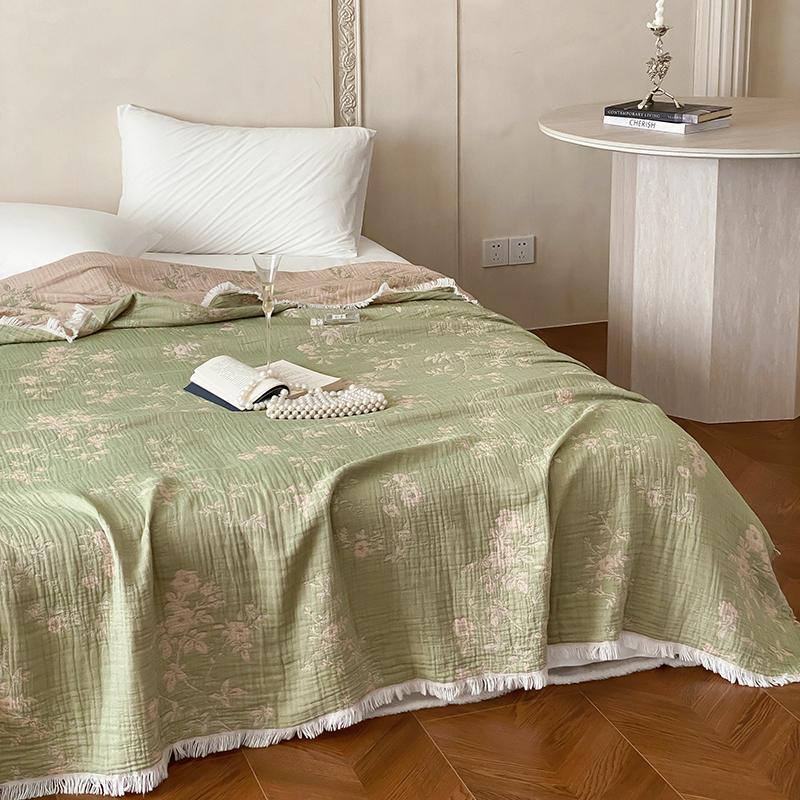 Плед Zephyr home Муслин 200х230 Зеленый цветы
