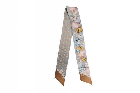 Шелковый твилли шарф пушистый букет