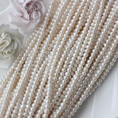 Жемчуг натуральный речной, приплюснутый, 4,8-5,5 мм, 1 нить, Ж005