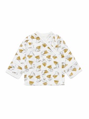 Распашонка-кимоно Зайчики с бежевыми сердечками (56,62)