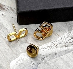 Серьги-пусеты Valentino из латуни качество lux