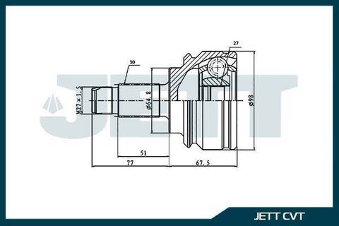 ШРУС внешний JETT V43-5001