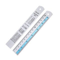 
          Линейка - шпаргалка Alingar, 15 см, алюминевая, 2 шкалы см/дюйм, пакет ПВХ