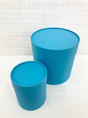 Цилиндр одиночный с завальцовкой, Голубой, 12*12 см, 1 шт.