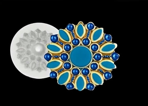 Силиконовый молд Розетка № 12