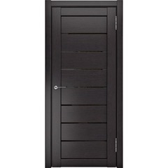 Купить Межкомнатная дверь экошпон Legend ЛУ-7 венге стекло чёрное