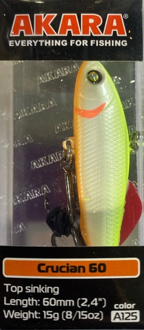 Воблер Akara раттлин Crucian 60 мм 15 гр. (8/15 oz 2,4 in) A125