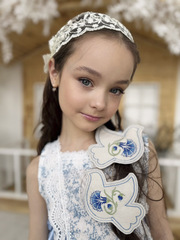 Голубки-васильки. Пара. Подвеска из фетра NYF-261130-2-Midi