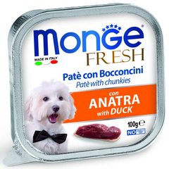 Monge Dog корм консервированный для собак Fresh с уткой 100 гр.