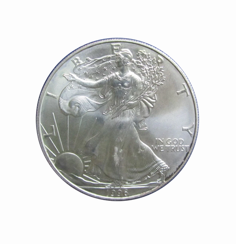 1 доллар США 1996г, "Шагающая свобода" 1 унция серебра
