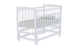 Кроватка детская Промтекс Мир колибри-2 МП (белый) маятник поперечный