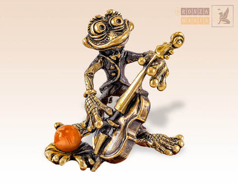 фигурка Лягушка с контрабасом