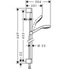 Душевой гарнитур 62,5 см 3 режима Hansgrohe Croma Select E 26583400