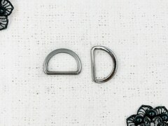 Полукольцо металлическое, ш. 2,5 см, тёмный никель