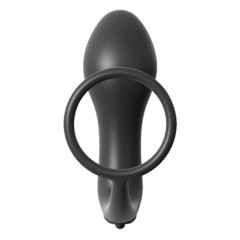 Анальная пробка с вибрацией с эрекционным кольцом Ass-Gasm Cockring Vibrating Plug - 