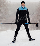 Элитный утеплённый лыжный костюм Nordski Pro Breeze-Black мужской