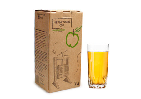 Сок яблочный фермерский, 2л