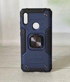 Противоударный чехол Strong Armour Case с кольцом для Huawei Y6 2019 / Y6 Pro 2019 / Y6 Prime 2019 (Синий)