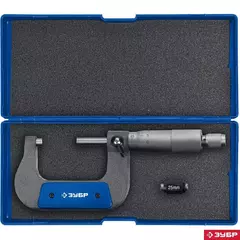 ЗУБР МК 50, 25 - 50 мм, гладкий механический микрометр, Профессионал (34480-50)