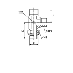 Штуцер FMLH ORFS 13/16'' D12 BSP 1/2'' удлиненный CAST
