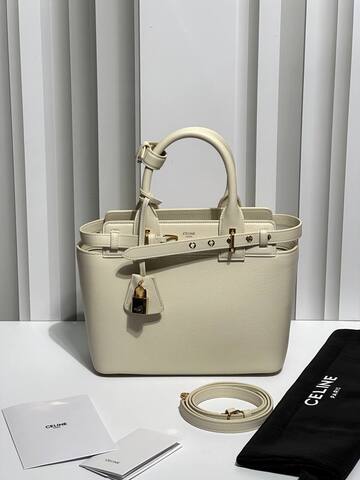 Сумки CELINE TEEN CONTI из натуральной телячьей кожи кремовый