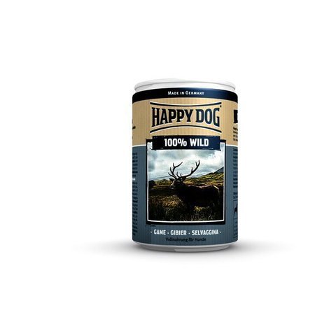 купить Happy Dog 100% WILD монобелковый влажный корм (консервы) для взрослых собак с олениной 400 гр