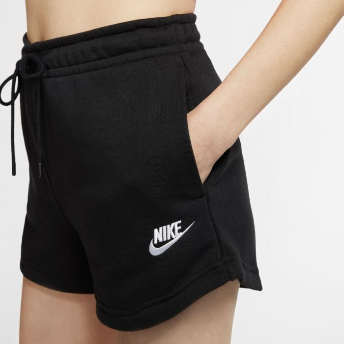 Купить.Женские теннисные шорты Nike Sportswear Essential Short French Terry  W - black/white ТЕННИСНЫЙ МАГАЗИН TENNIS-24.RU Москва