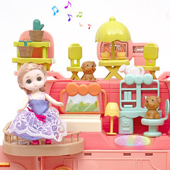 Funkids Набор игрушек с рюкзаком для девочки Домик мечты с 3 куклами (CС6671)