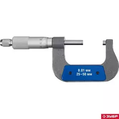 ЗУБР МК 50, 25 - 50 мм, гладкий механический микрометр, Профессионал (34480-50)