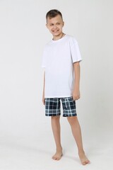 Шорты для мальчика Патрик-2 Виотекс КЛЕТКА ПЕТРОЛЬ