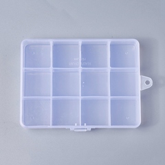 Контейнер пластиковый (органайзер) 12 отсеков, 13x10x1,8 см, КР004